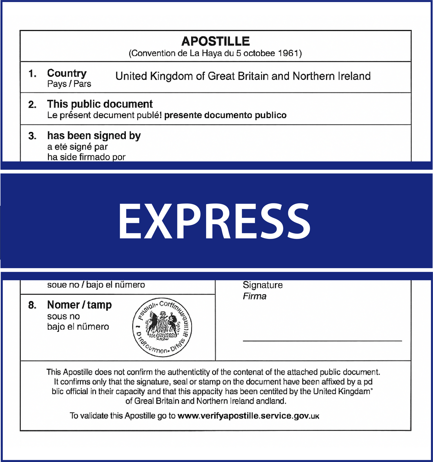 Express Apostille - 3 Days