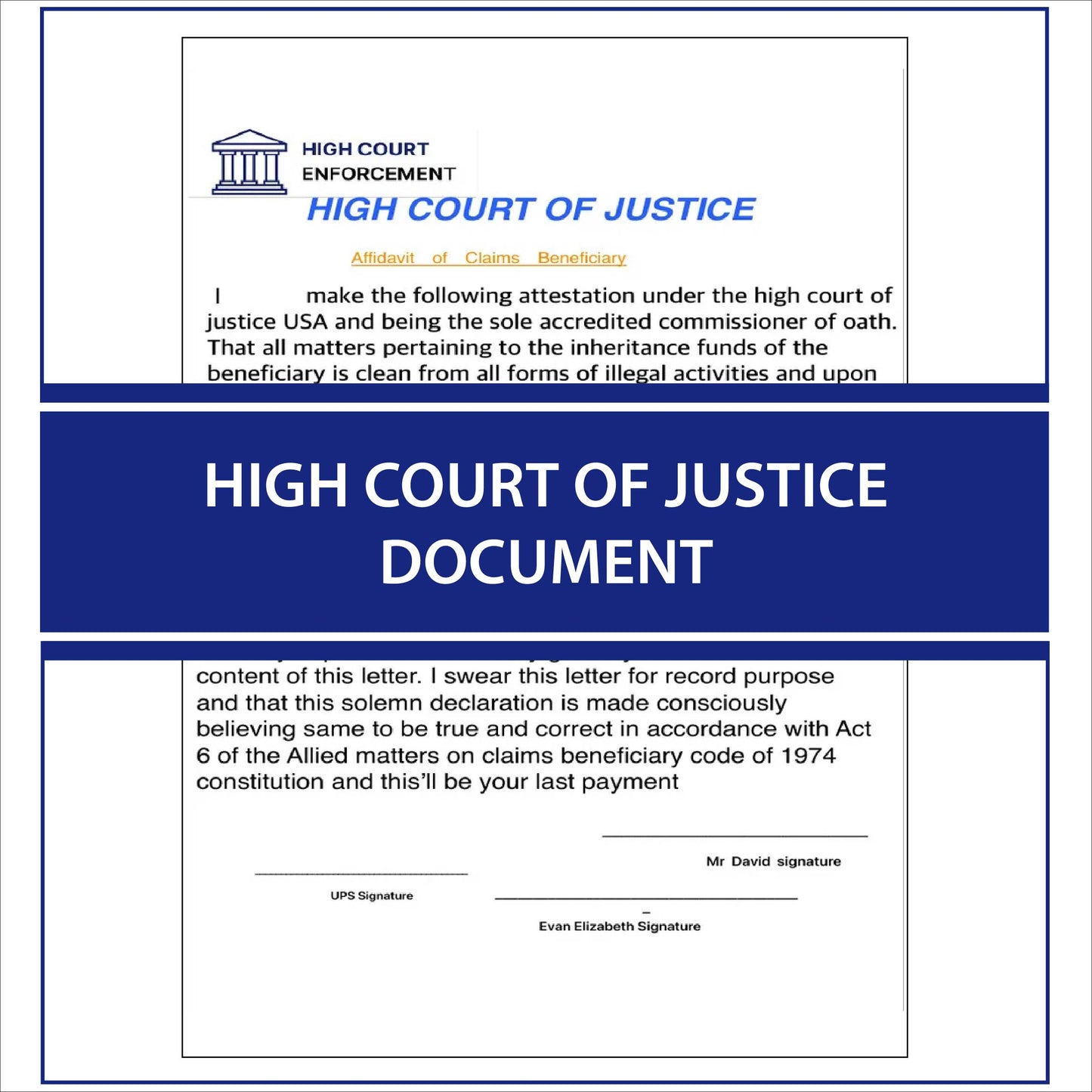 High Court of Justice document