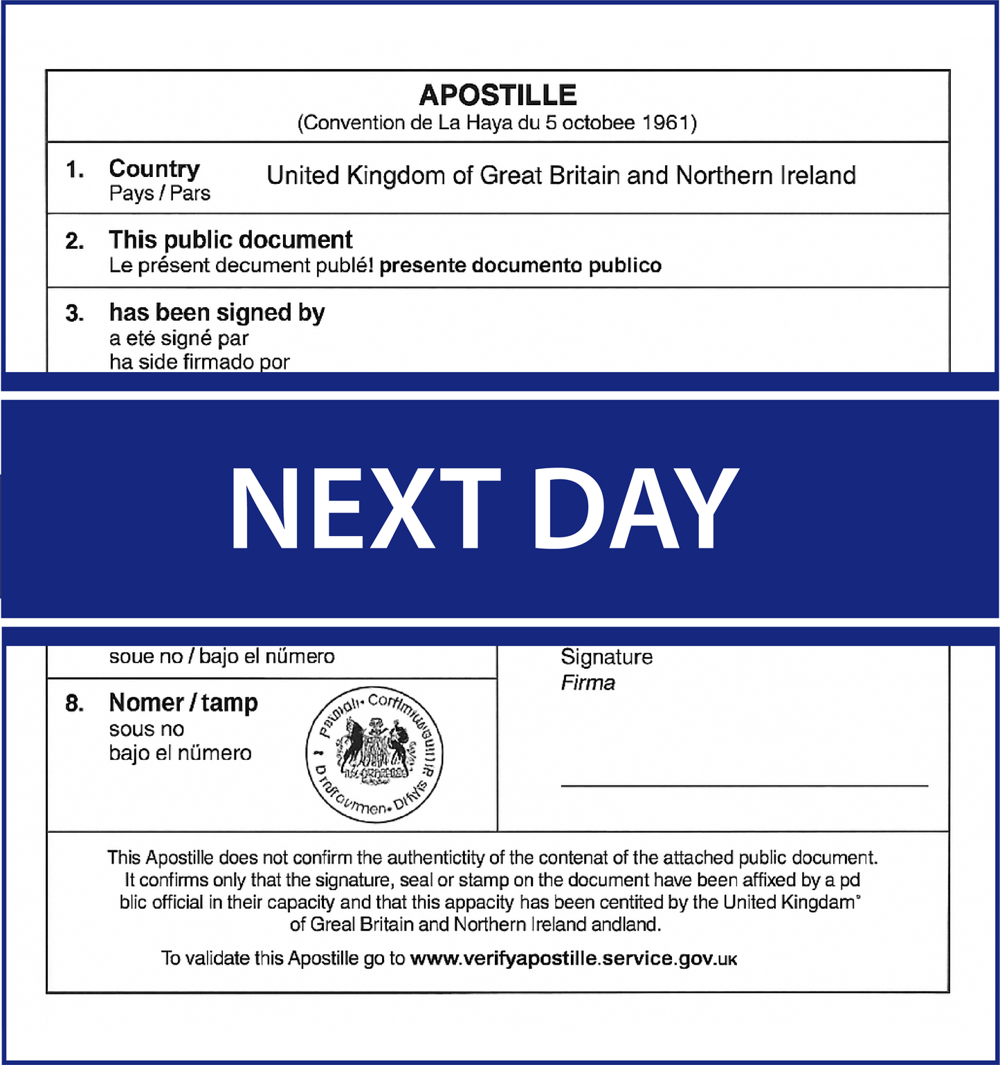Next Day Apostille