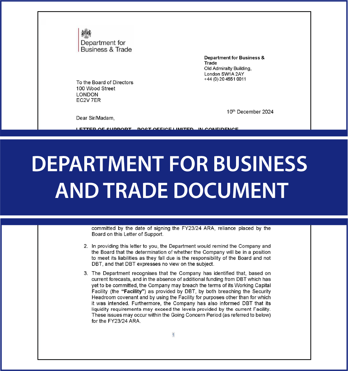 Department for Business and Trade Document