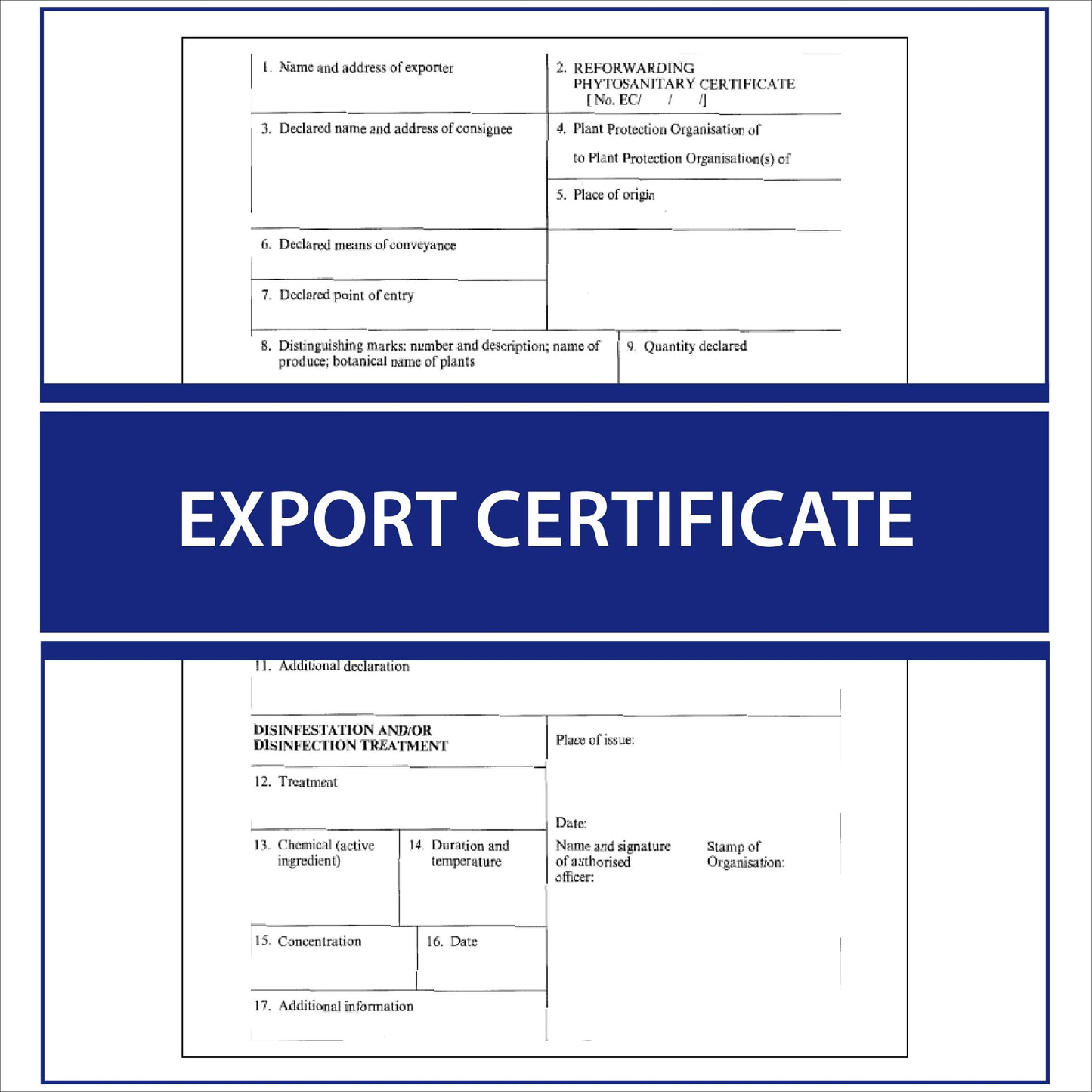 Export certificate