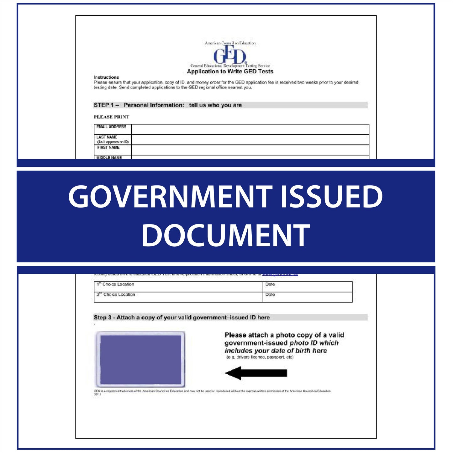 Government issued document