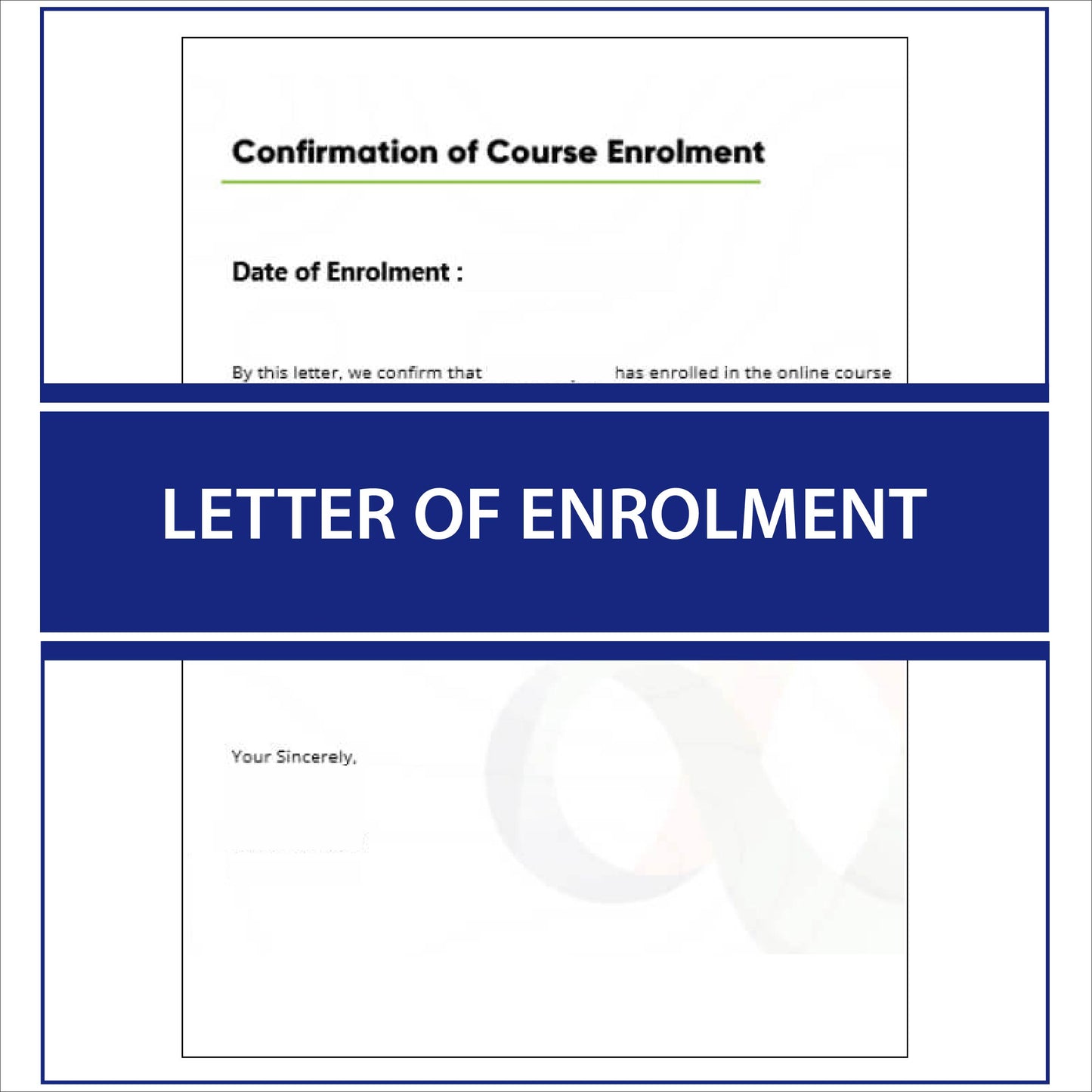 Letter of enrolment