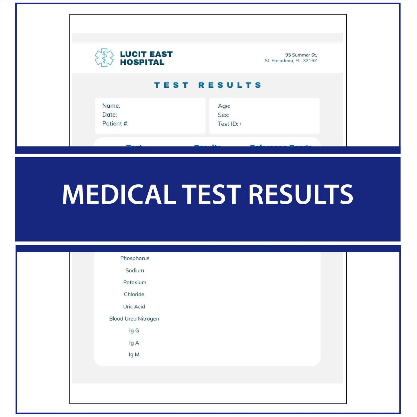 Medical test results