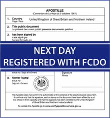 Submission Service for registered Next Day Service providers with FCDO