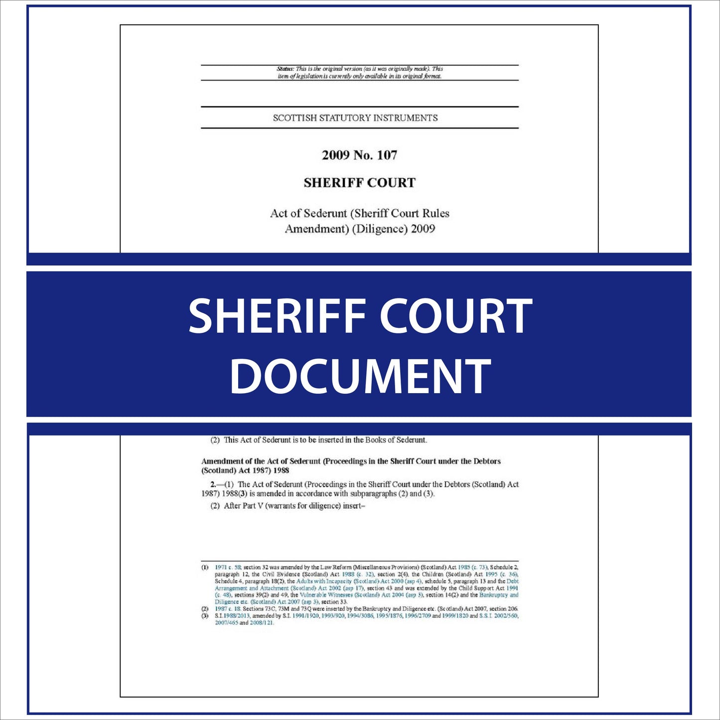Sheriff Court document