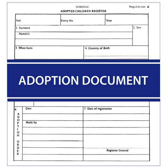 Adoption Document – Fast Track Apostille - Legalisation Store