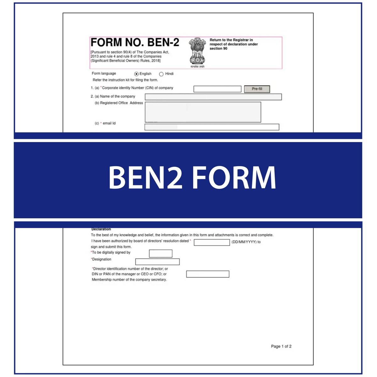 Ben2 Form – Fast Track Apostille - Legalisation Store