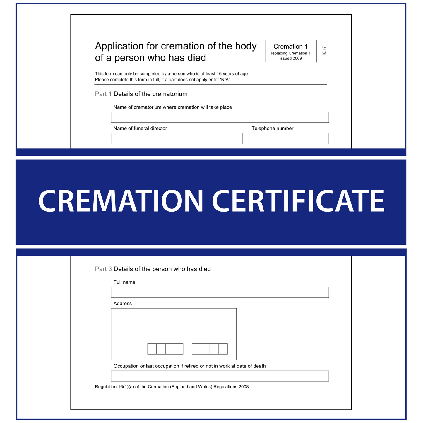 Cremation certificate