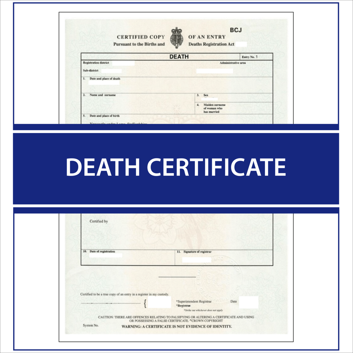 Death certificate