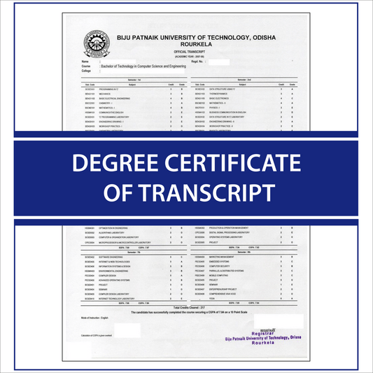 Degree certificate or transcript (UK)