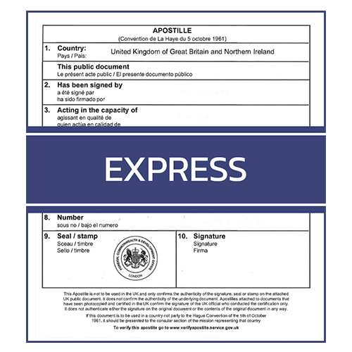 Express Apostille - 3 Days