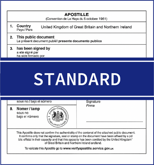 Standard Apostille - 3 Days